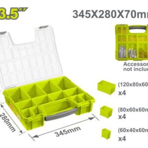 Maletín Plástico Organizador 12 Compatimentos Dyllu By Total Verde Lima