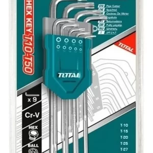 Juego de 9 Llaves Allen Estrella Torx Total
