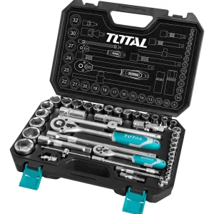 Juego de Llaves y Tubos TOTAL | Set Profesional de Encastre 1/4" y 1/2"