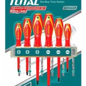 Set de 6 Destornilladores Aislados Total  1000V