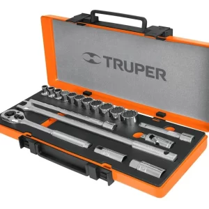 Juego de Bocallaves 1/2" Truper JD-1/2X19M | Kit Profesional de 18 Piezas