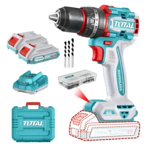Taladro Atornillador Inalámbrico con Percutor 20V 66nm – TOTAL TIDLI206684