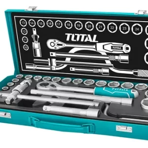 Juego de Bocallaves y Llave Crique 1/2" TOTAL THT141253 (24 Piezas)