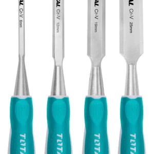 Set Juego De 4 Formones Total 6 12 19 25 Mm Cromo Vanadio THT41K0401