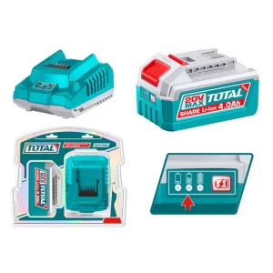 Kit Batería 20V 4.0 Ah + Cargador Rápido TOTAL P20S