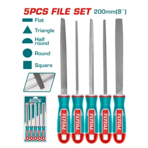 Juego de 5 Limas Industriales Total 200mm T12 THT918516