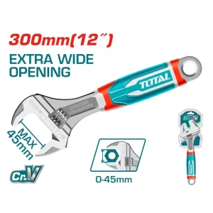 Llave Ajustable 300mm Industrial Total Mango TPR THT101126